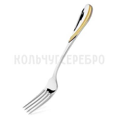 СЕРЕБРЯНАЯ СТОЛОВАЯ ВИЛКА "ИЗЯЩНЫЙ" С ПОЗОЛОТОЙ - РУССКИЕ САМОЦВЕТЫ
