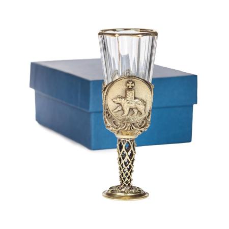 ЛАФИТНИК ДЛЯ ВОДКИ "ПЕРМЬ" ЛАТУННЫЙ