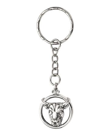 Столовое серебро купить в Москве СЕРЕБРЯНЫЙ БРЕЛОК "БЫК" – АЛЬТМАСТЕР