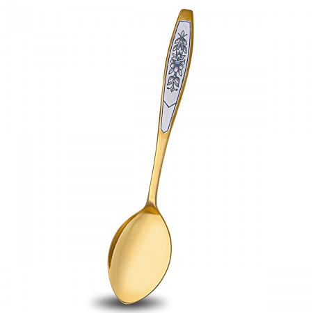СЕРЕБРЯНАЯ ДЕСЕРТНАЯ ЛОЖКА "АСТРА" ПОЗОЛОЧЕННАЯ - СЕВЕРНАЯ ЧЕРНЬ
