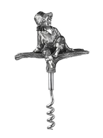 СЕРЕБРЯНЫЙ ШТОПОР "ПАСТУШОК" С ЧЕРНЕНИЕМ – АЛЬТМАСТЕР