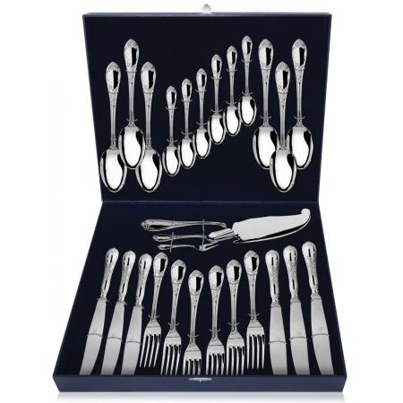 СЕРЕБРЯНЫЙ СТОЛОВЫЙ НАБОР "ПРЕСТИЖ" (27 ПРЕДМЕТОВ) №2 – АРГЕНТА