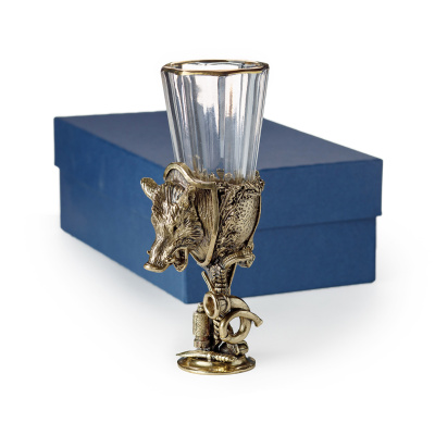 ЛАФИТНИК ТРОФЕЙНЫЙ РОССИЯ "КАБАН" ЛАТУННЫЙ