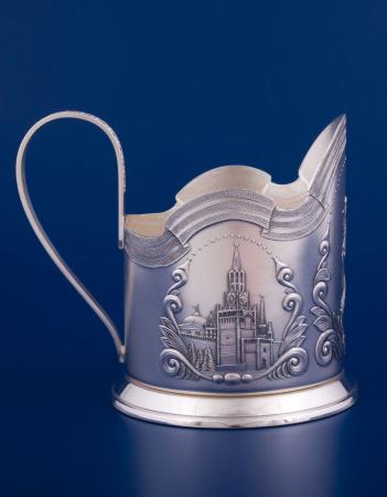 СЕРЕБРЯНЫЙ ПОДСТАКАННИК "СТОЛИЦА" – МСТЁРСКИЙ ЮВЕЛИР