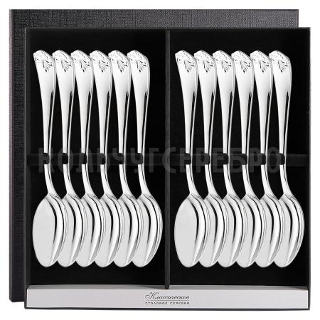 СЕРЕБРЯНЫЙ СТОЛОВЫЙ НАБОР "ANTIQUE" (12 ЛОЖЕК) – SOKOLOV