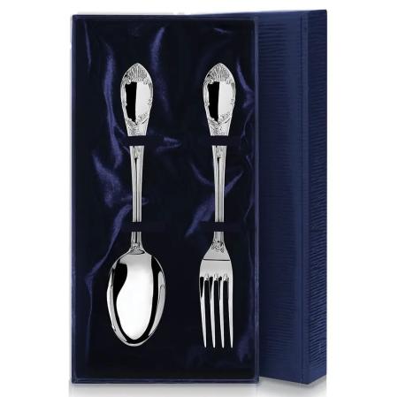 СЕРЕБРЯНЫЙ СТОЛОВЫЙ НАБОР "ПРЕСТИЖ" (2 ПРЕДМЕТА) – АРГЕНТА
