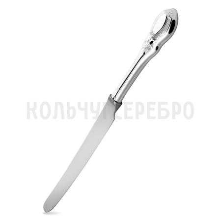 СЕРЕБРЯНЫЙ СТОЛОВЫЙ НОЖ "КУПЕЧЕСКИЙ"  - СЕВЕРНАЯ ЧЕРНЬ