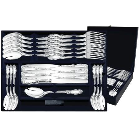 Серебряные столовые приборы купить в Москве СЕРЕБРЯНЫЙ СТОЛОВЫЙ НАБОР "СЕРЕБРЯНАЯ РОЗА" (48 ПРЕДМЕТОВ) – АРГЕНТА