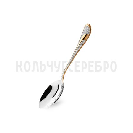 МЕЛЬХИОРОВАЯ ЧАЙНАЯ ЛОЖКА "МЕТЕЛИЦА" С ПОЗОЛОТОЙ – КОЛЬЧУГИНСКИЙ МЕЛЬХИОР