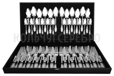 СЕРЕБРЯНЫЙ СТОЛОВЫЙ НАБОР "ВОСТОК" №12 (48 ПРЕДМЕТОВ) - МСТЕРСКИЙ ЮВЕЛИР