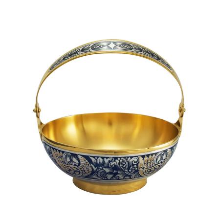 СЕРЕБРЯНАЯ ВАЗА С ПОЗОЛОТОЙ  АРТ.40130002А06 – СЕВЕРНАЯ ЧЕРНЬ