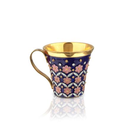 СЕРЕБРЯНАЯ КОФЕЙНАЯ ЧАШКА "СИТЕЦ" – РУССКИЕ САМОЦВЕТЫ