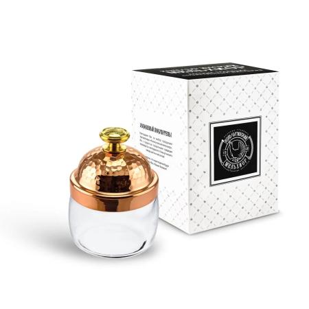 БАНКА ДЛЯ СЫПУЧИХ ПРОДУКТОВ "КМ" МЕДНАЯ КОВАННАЯ (500 МЛ.) – КОЛЬЧУГИНСКИЙ МЕЛЬХИОР