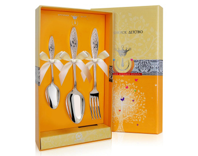 ДЕТСКИЕ СТОЛОВЫЕ ПРИБОРЫ "МОРОЗКО" (3 ПРЕДМЕТА) №2 – АРГЕНТА