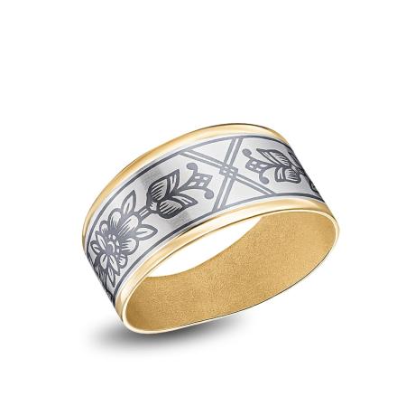 СЕРЕБРЯНОЕ КОЛЬЦО ДЛЯ САЛФЕТОК "АСТРА" - СЕВЕРНАЯ ЧЕРНЬ