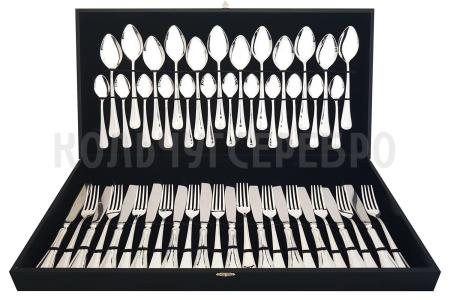 СЕРЕБРЯНЫЙ СТОЛОВЫЙ НАБОР "МОДЕРН" №16 (48 ПРЕДМЕТОВ) - МСТЕРСКИЙ ЮВЕЛИР