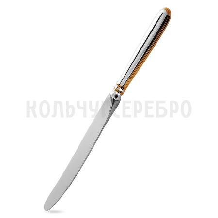 МЕЛЬХИОРОВЫЙ СТОЛОВЫЙ НОЖ "КАПЕЛЬКА" С ПОЗОЛОТОЙ – КОЛЬЧУГИНСКИЙ МЕЛЬХИОР