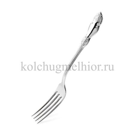 ДЕСЕРТНАЯ ВИЛКА ИЗ МЕЛЬХИОРА "РОЗА" ПОСЕРЕБРЕННАЯ – КОЛЬЧУГИНСКИЙ МЕЛЬХИОР