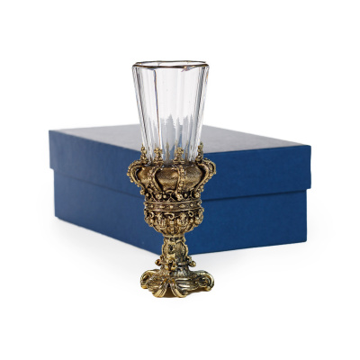 ЛАФИТНИК ДЛЯ ВОДКИ "КОРОНА РОССИЙСКОЙ ИМПЕРИИ" ЛАТУННЫЙ