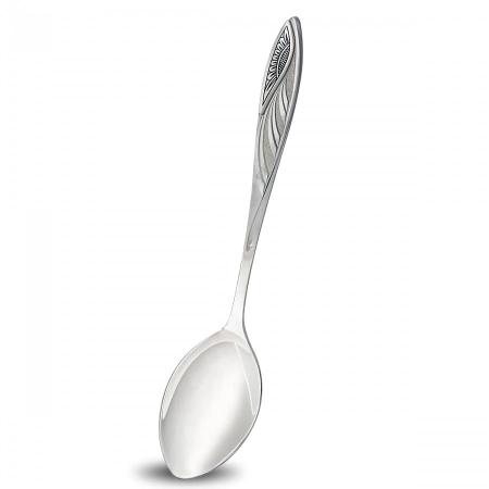 СЕРЕБРЯНАЯ СТОЛОВАЯ ЛОЖКА "ПОДСОЛНУХ" С ЧЕРНЕНИЕМ  - СЕВЕРНАЯ ЧЕРНЬ