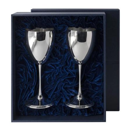НАБОР СЕРЕБРЯНЫХ БОКАЛОВ "ГЛАДКИХ" (2 ШТУКИ) – АРГЕНТА