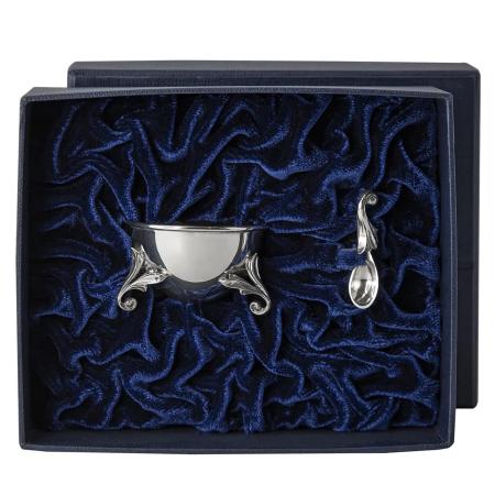 СЕРЕБРЯНАЯ СОЛОНКА "ВЬЮНОК" С ЛОЖКОЙ – АРГЕНТА