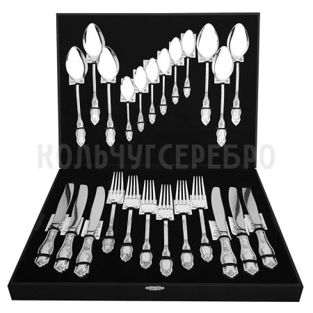 СЕРЕБРЯНЫЙ СТОЛОВЫЙ НАБОР "ВОСТОК" №12 (24 ПРЕДМЕТА) - МСТЕРСКИЙ ЮВЕЛИР