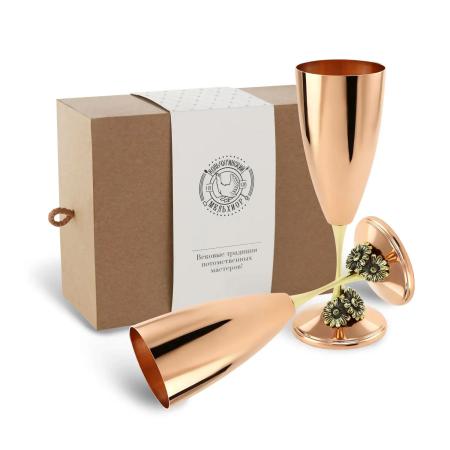 НАБОР МЕДНЫХ ФУЖЕРОВ "РОМАШКА" – КОЛЬЧУГИНСКИЙ МЕЛЬХИОР