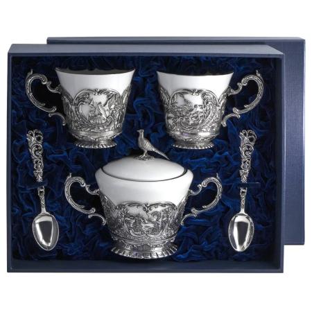 ЧАЙНАЯ ПАРА И САХАРНИЦА "КОРОЛЕВСКАЯ ОХОТА" – АРГЕНТА