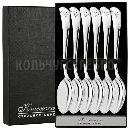 СЕРЕБРЯНЫЙ СТОЛОВЫЙ НАБОР "ANTIQUE" (6 СТОЛОВЫХ ЛОЖЕК) – SOKOLOV