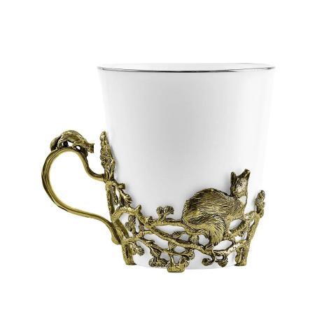 ЧАШКА ЧАЙНАЯ "КУНИЦА" ЛАТУННАЯ