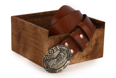 КОЖАНЫЙ РЕМЕНЬ "ОХОТА" РЫЖИЙ