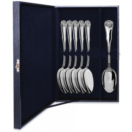 СЕРЕБРЯНЫЙ СТОЛОВЫЙ НАБОР "ВИЗИТ" (6 СТОЛОВЫХ ЛОЖЕК) – АРГЕНТА
