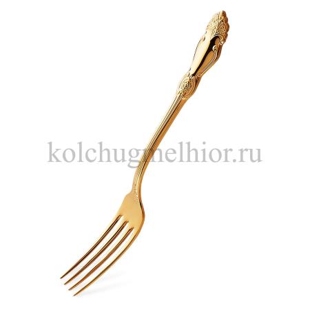 СТОЛОВАЯ ВИЛКА ИЗ МЕЛЬХИОРА "РОЗА" ПОЗОЛОЧЕННАЯ – КОЛЬЧУГИНСКИЙ МЕЛЬХИОР