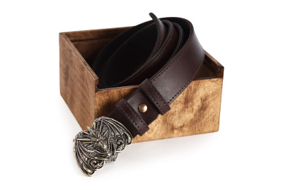 КОЖАНЫЙ РЕМЕНЬ "ДРАКОН" КОРИЧНЕВЫЙ