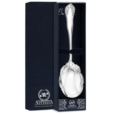 СЕРЕБРЕННАЯ ЛОЖКА ДЛЯ САЛАТА "УЗОРЫ"