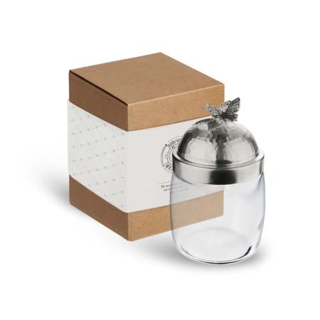 БАНКА ДЛЯ СЫПУЧИХ ПРОДУКТОВ "БАБОЧКА" ПОС. КОВАННАЯ (920 МЛ.) – КОЛЬЧУГИНСКИЙ МЕЛЬХИОР