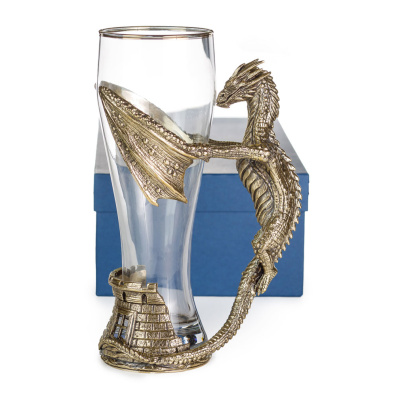 ПИВНОЙ БОКАЛ "ДРАКОН" ЛАТУННЫЙ