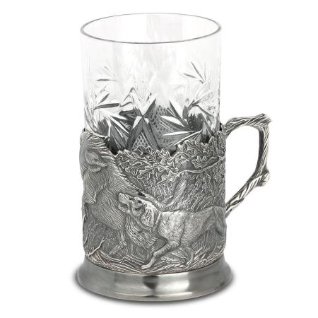 СЕРЕБРЯНЫЙ ПОДСТАКАННИК  42508 – РУССКИЕ САМОЦВЕТЫ