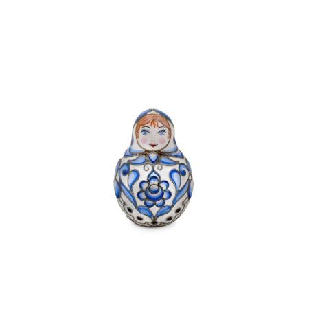 СЕРЕБРЯНЫЙ СУВЕНИР "МАТРЁШКА" 34979 – РУССКИЕ САМОЦВЕТЫ