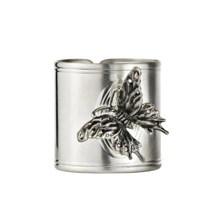 КОЛЬЦО ДЛЯ САЛФЕТОК "БАБОЧКА" ПОСЕРЕБРЕННОЕ – КОЛЬЧУГИНСКИЙ МЕЛЬХИОР