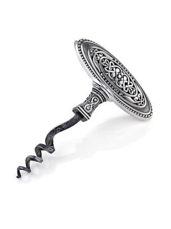 СЕРЕБРЯНЫЙ ШТОПОР "БОГАТЫРСКАЯ СИЛА" С ЧЕРНЕНИЕМ – АЛЬТМАСТЕР