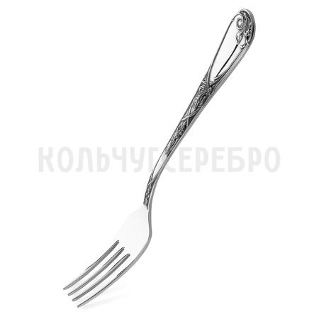 СЕРЕБРЯНАЯ СТОЛОВАЯ ВИЛКА "ИРИСЫ" М-22 С ЧЕРНЕНИЕМ – ПАВЛОВСКИЙ ЗАВОД