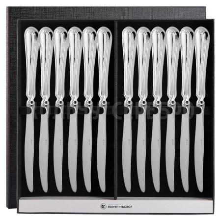 СТОЛОВЫЙ НАБОР ИЗ МЕЛЬХИОРА "ГРАЦИЯ" №8 (12 НОЖЕЙ) – МСТЕРСКИЙ ЮВЕЛИР