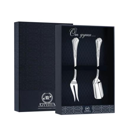 ЧАЙНЫЙ НАБОР ИЗ СЕРЕБРА "ФАВОРИТ" (2 ПРЕДМЕТА) – АРГЕНТА