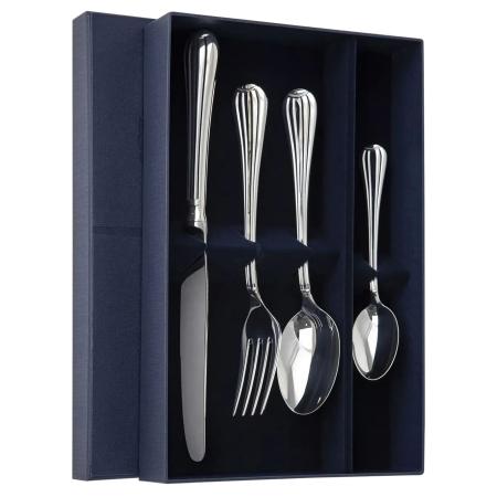 СЕРЕБРЯНЫЙ СТОЛОВЫЙ НАБОР "МЕРИДИАН" (4 ПРЕДМЕТА) – АРГЕНТА