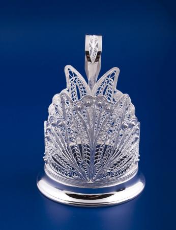 СЕРЕБРЯНЫЙ ПОДСТАКАННИК "№20" – МСТЁРСКИЙ ЮВЕЛИР