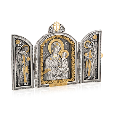 СКЛАДЕНЬ "ТИХВИНСКАЯ БОГОМАТЕРЬ" С ПОЗОЛОТОЙ – АЛЬТМАСТЕР