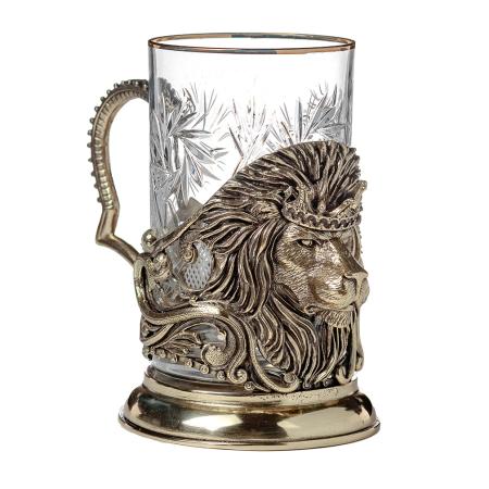 ПОДСТАКАННИК "ЛЕВ" ЛАТУННЫЙ