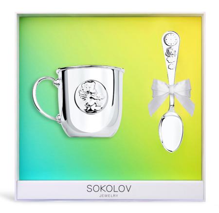 ДЕТСКАЯ КРУЖКА С ЛОЖКОЙ "АНГЕЛОЧЕК" – SOKOLOV